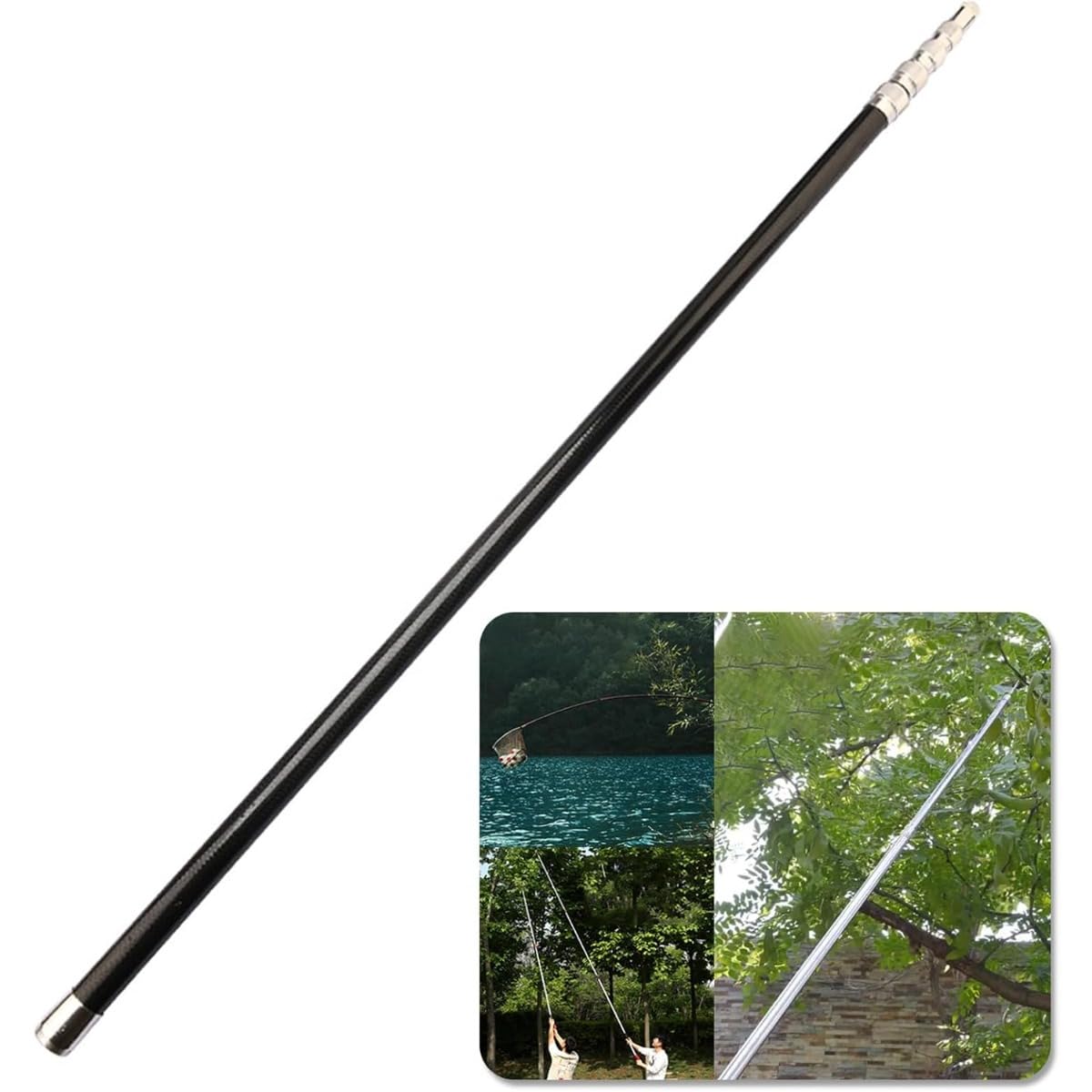 Amazon | 伸縮ポール、軽量ポール、3-10M、超軽量伸縮ポール、Nicffdi